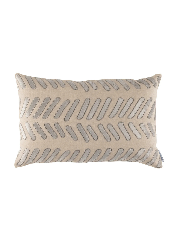 Peru Rectangle Pillow Dark Sand / Platinum