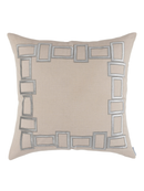 Peru Euro Border Pillow Dark Sand / Platinum