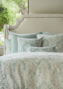 Milan Duvet Cover Spa Faded Damask Venetian Linen