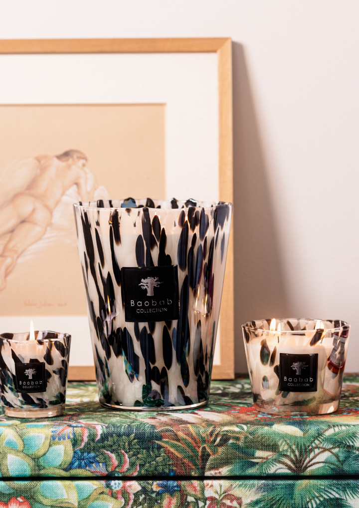 Scented Candle Pearls Black