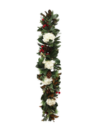 White Hydrangea Holiday Garland 5'