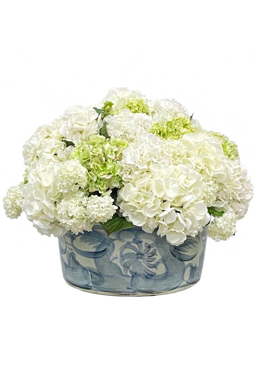 Mixed Hydrangea in Ceramic Pot 17 &#34;