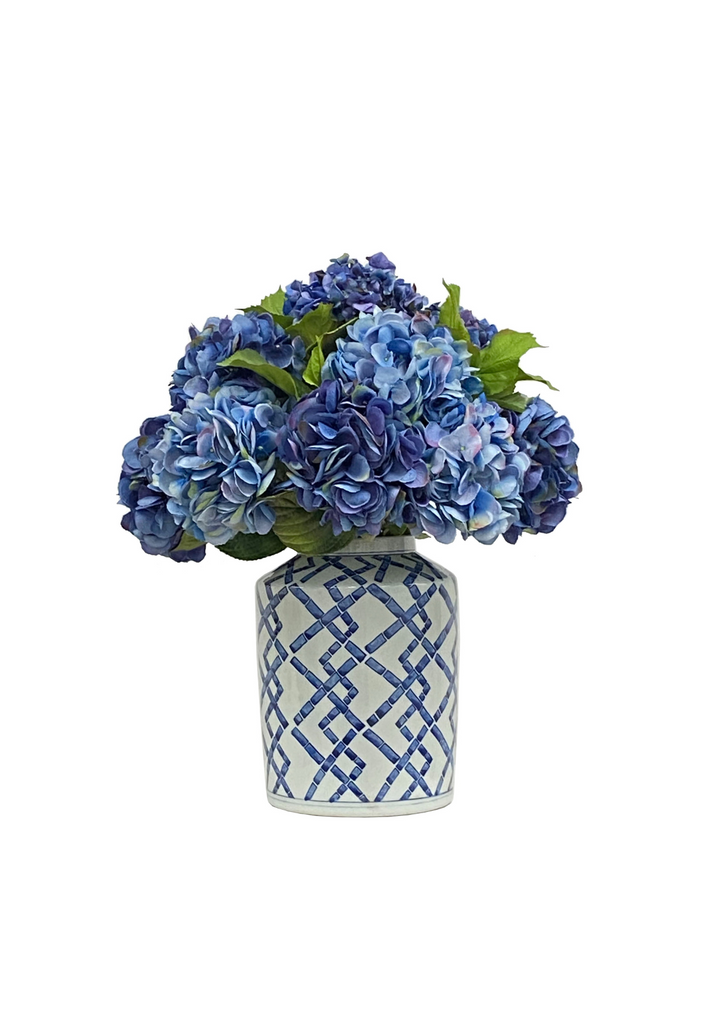 Blue Hydrangea in Jar