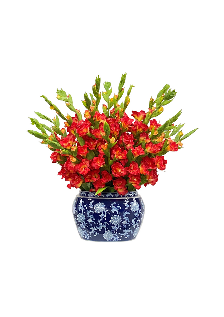 Gladiolus in Oval Planter