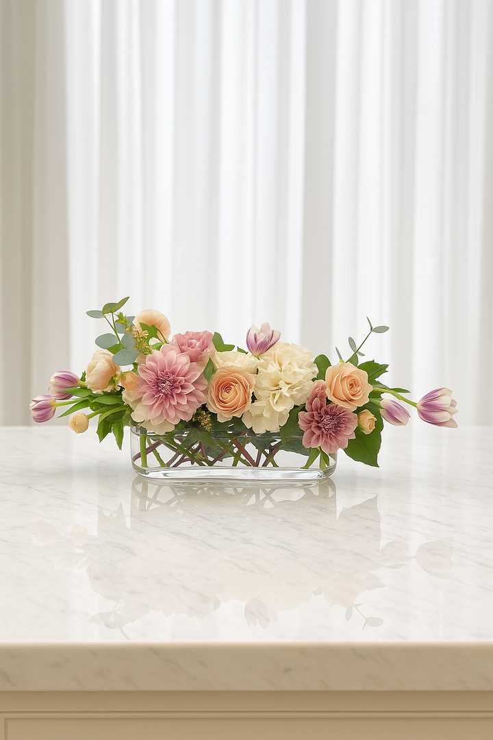 Cafe Au Lait Combo in Vase 30 &#34; Wide