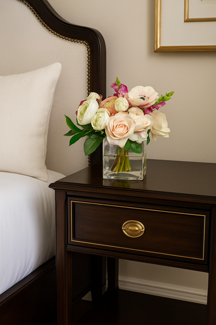 Mix Floral in Cube Glass