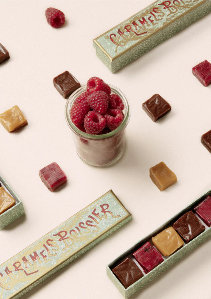 Caramels Raspberry, Vanilla and Chocolate