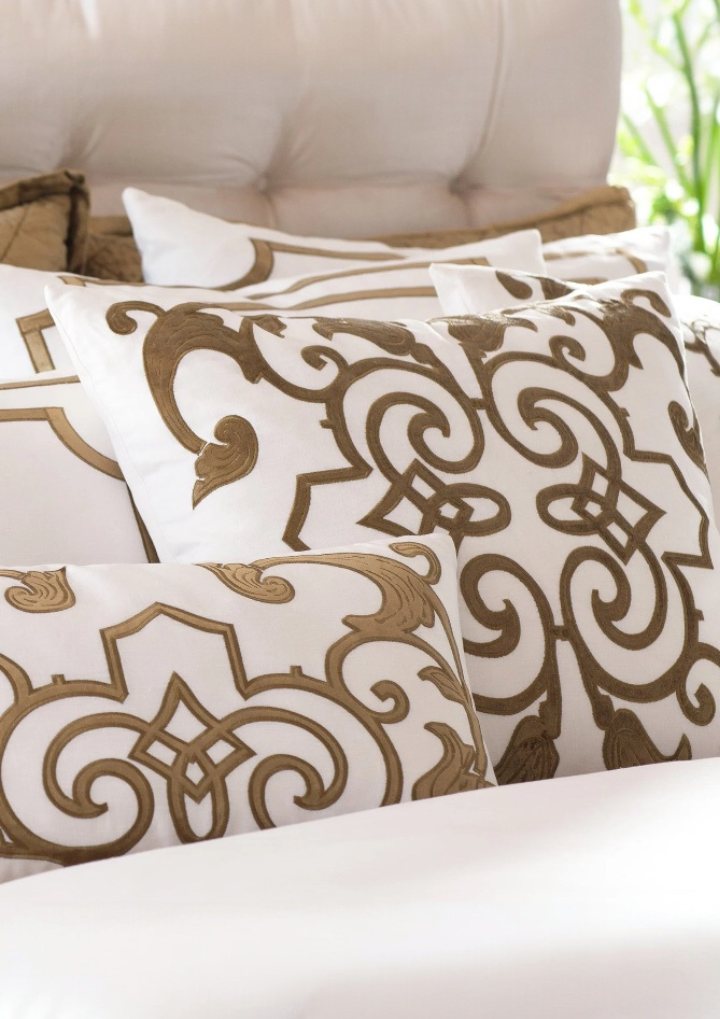 Paris Rectangle Pillow White Straw