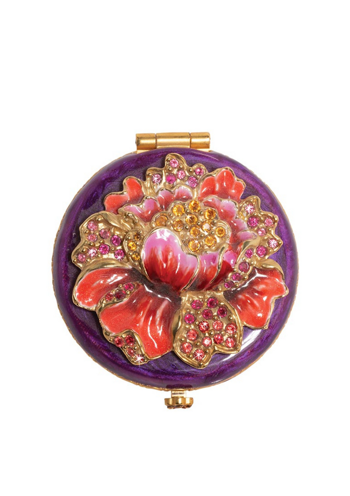 Angela Floral Round Compact