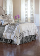 Paris Lg Rectangle Pillow White Steel 18X30